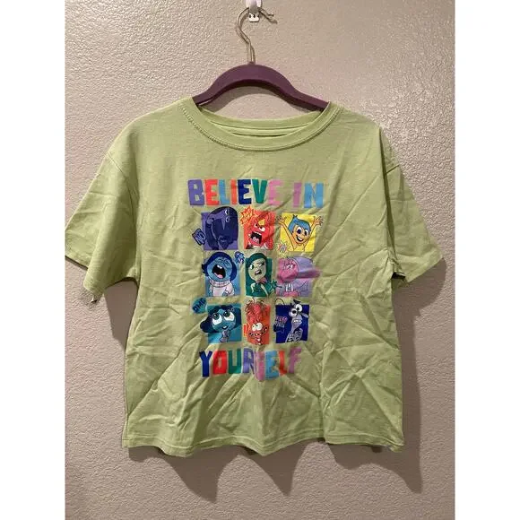 NWOT Disney Pixar Inside out Emotions Believe in Yourself Portrait tee M - Picture 1 of 3